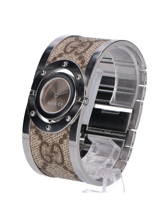Gucci 112 Toile Collection Wide Bangle Quartz Watch main image 4